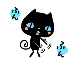 white cat&blac kcat sticker #6650547