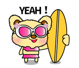 Summer of summer bear with a Usapippi. sticker #6651904