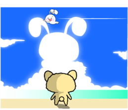 Summer of summer bear with a Usapippi. sticker #6651925