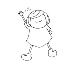 Writing brush girl vol.3 sticker #6652919