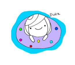 Writing brush girl vol.3 sticker #6652928