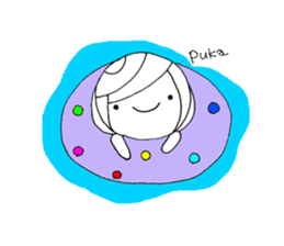 Writing brush girl vol.3 sticker #6652928