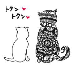 Cat of the Zentangle sticker #6654617