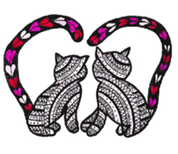 Cat of the Zentangle sticker #6654618