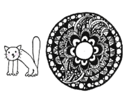 Cat of the Zentangle sticker #6654625