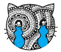 Cat of the Zentangle sticker #6654628