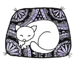 Cat of the Zentangle sticker #6654654