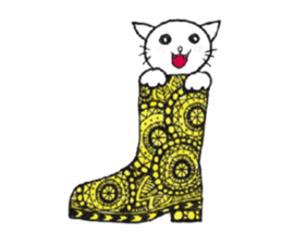 Cat of the Zentangle sticker #6654655