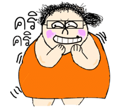 Funny girl with mole sticker #6655675