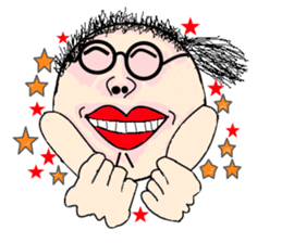 Funny girl with mole sticker #6655680