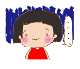 girl get angry behind the smile sticker #6656241