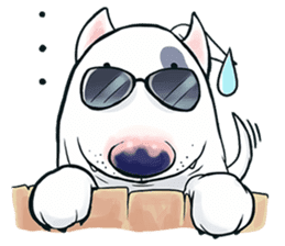Funny Bull Terrier sticker #6656309