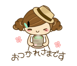 The cute girl Hana 3 sticker #6656669