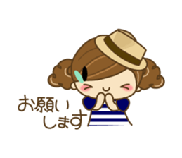 The cute girl Hana 3 sticker #6656670