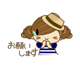 The cute girl Hana 3 sticker #6656670