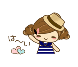The cute girl Hana 3 sticker #6656675