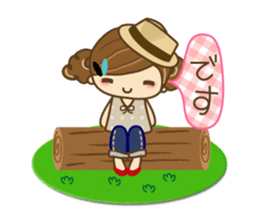 The cute girl Hana 3 sticker #6656686