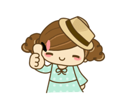 The cute girl Hana 3 sticker #6656693