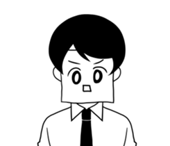 A shy boy. sticker #6659092