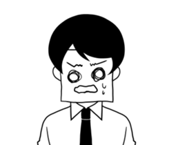 A shy boy. sticker #6659093