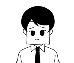 A shy boy. sticker #6659094