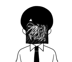 A shy boy. sticker #6659107