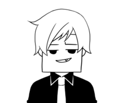 A shy boy. sticker #6659108