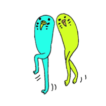 colorful budgerigar man sticker #6659946