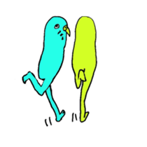 colorful budgerigar man sticker #6659947