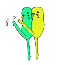 colorful budgerigar man sticker #6659948