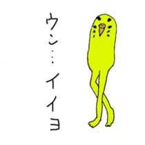 colorful budgerigar man sticker #6659951