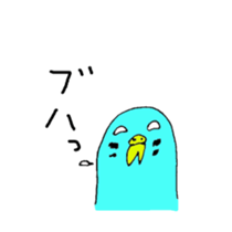 colorful budgerigar man sticker #6659956