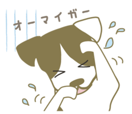 Jack Russell Terrier dog shy ver.2 sticker #6659988