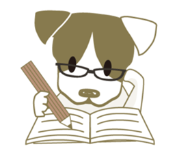 Jack Russell Terrier dog shy ver.2 sticker #6660007