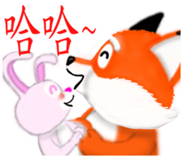 Redfox and Pinkrabbit3 sticker #6660663
