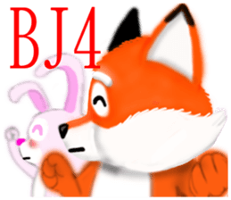 Redfox and Pinkrabbit3 sticker #6660676