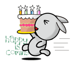 HAPPY # gray than the rabbit sticker #6660928