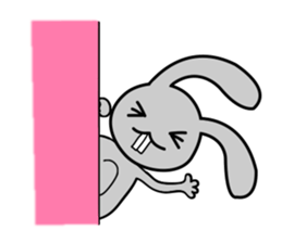 HAPPY # gray than the rabbit sticker #6660931