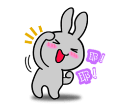 HAPPY # gray than the rabbit sticker #6660934