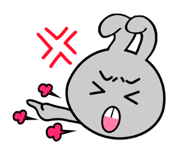 HAPPY # gray than the rabbit sticker #6660935