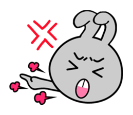 HAPPY # gray than the rabbit sticker #6660935