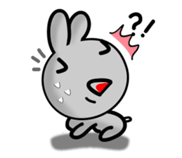 HAPPY # gray than the rabbit sticker #6660936