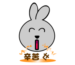 HAPPY # gray than the rabbit sticker #6660940