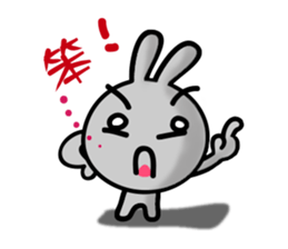 HAPPY # gray than the rabbit sticker #6660945