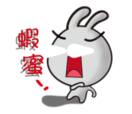 HAPPY # gray than the rabbit sticker #6660948