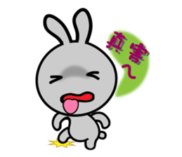 HAPPY # gray than the rabbit sticker #6660949