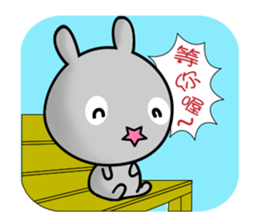 HAPPY # gray than the rabbit sticker #6660950