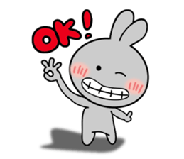 HAPPY # gray than the rabbit sticker #6660951