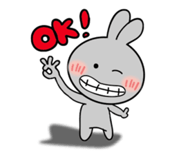 HAPPY # gray than the rabbit sticker #6660951