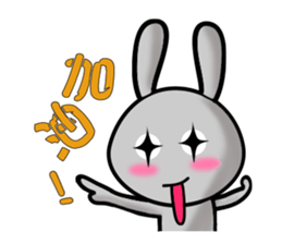 HAPPY # gray than the rabbit sticker #6660952